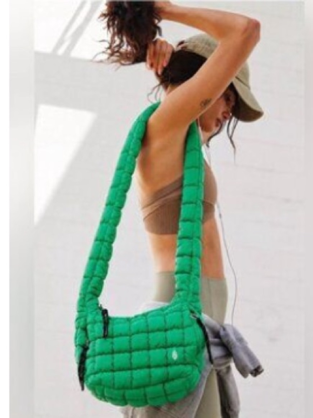 Free People Movement Mini Carryall Sling Kelly Green Bag, NWT